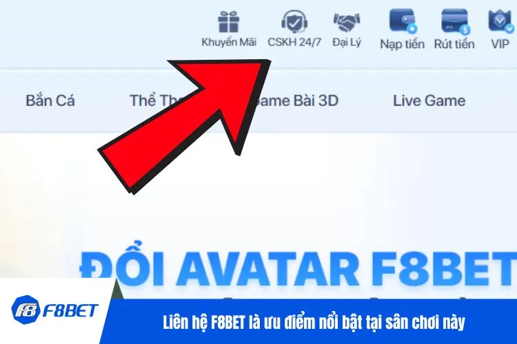 Liên hệ F8BET là ưu điểm nổi bật tại sân chơi này
