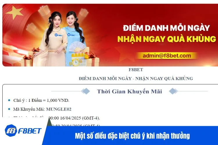 Một số điều đặc biệt chú ý khi nhận thưởng