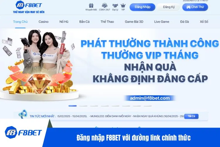 Đăng nhập F8BET với đường link chính thức